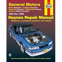 GM: Skyhawk, Cimarron, Cavalier, Firenza, J2000, Sunbird  '8 (Haynes Manuals)