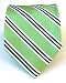 100% Silk Woven Green Apple Striped Tie