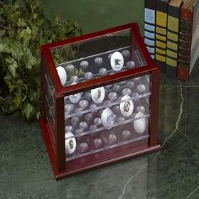 Golf Gifts & Gallery 1962 Acrylic/Wood 68 Ball Display Case Mahogany