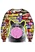Pink Queen Fashion Pullover City Big Cat Printed Sweater Sweatshirt Hoodie