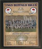 1965 Buffalo Bills NFL Football World Championship 11x13 Plaque