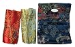 Chinese brocade fabric ring holder - set of 3 assorted colors