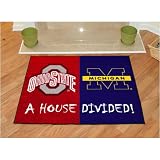 Ohio State Buckeyes / Michigan Wolverines House Divided NCAA All-Star Floor Mat (34x45)