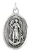 Sterling Silver St. Raphael Medal Pendant 15/16" X 5/8" (24 mm X 16 mm).