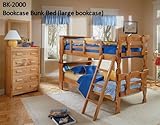 Woodcrest Youth Bedroom Twin Twin Bookcase Bunk Bed BK2000