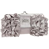 Savanna Satin Ruffle Flat Clutch