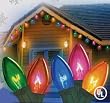 Set Of 25 Transparent Green C7 Christmas Lights - Green Wire