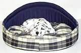 dog/cat bed XL (29.5'' x 22'') *design: blue/yellow-striped* #5300XL