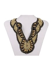 Jewelry: Tribal and Ethnic Golden Squares and Spheres Large Bib Necklace