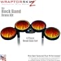 Fire on Black Skin by WraptorSkinz fits Rock Band Drum Set for Nintendo Wii, XBOX 360, PS2 & PS3 (DRUMS NOT INCLUDED)