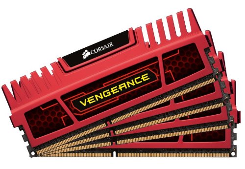 Corsair Vengeance Red 16GB (4x4GB)  DDR3 2133 MHz (PC3 17000) Desktop Memory (CMZ16GX3M4A2133C9R) On Sale