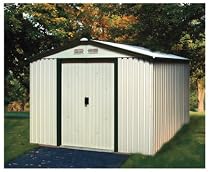 DuraMax Model 50311 8x8 Titan Metal Shed, green trim