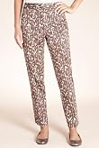 Cotton Rich Geometric Print 7/8 Trousers [T57-0105-S]