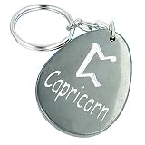 Hematite Capricorn Lucky Astrological Rune Keychain