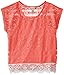 Speechless Girl's 7-16 Lace and Crochet Boxy Top