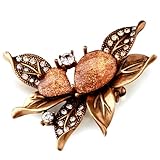 November Birthstone Flower Leaf Gorgeous Brooches And Pins