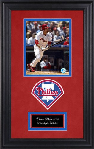 Buy Chase Utley Philadelphia Phillies Deluxe Framed Unsigned 8x10 Photograph with Plate by Mounted Memories