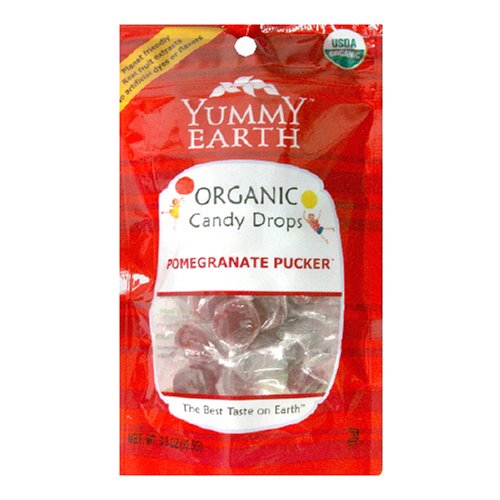 YummyEarth Organic Candy Drops, Pomegranate Pucker, 6-Count Boxes (Pack of 2) by YummyEarth