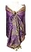 Elegant Purple Reversible Paisley Pashmina Silk Shawl Wrap