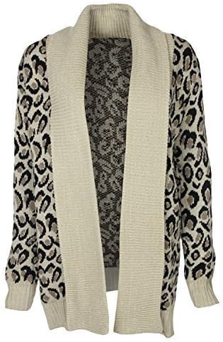 Forever Womens Aztec Tribal Leopard And Heart Print Knitted Boyfriend Cardigan