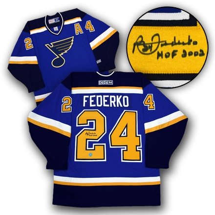 Bernie Federko St. Louis Blues Autographed/Hand Signed Hockey Jersey
