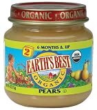 Earth's Best 2nd Pears, 4 Ounce Jars (Pack of 24)