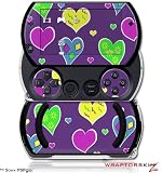 Sony PSPgo Skin Kit – Crazy Hearts Skin and Screen Protector by WraptorSkinzTM