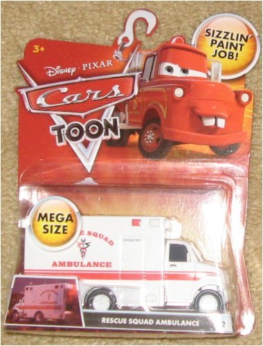 Disney Cars Toon Rescue Squad Ambulance Die Cast Car by Mattel