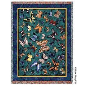 Butterfly Dance Throw - 70 x 54 Blanket/Throw