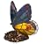 Quoizel Blue Butterfly Tiffany 1 Light Accent Lamp