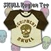 (キッズTシャツ)【ベルメゾン】 GITAキッズスカル柄ラグラン7分丈Tシャツ(子供服) 「666133」【bellemaison】◆ 120 ベージュ×ブラウン
