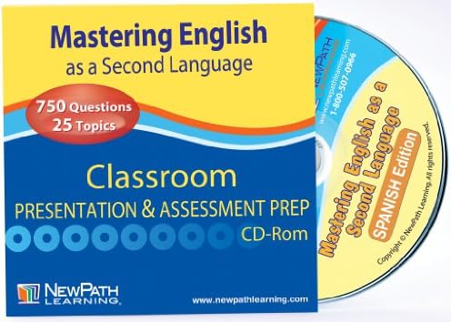 NewPath Learning Mastering English As A Second Language Spanish Interactive Whiteboard CD-ROM, Site License, Grade 1-6