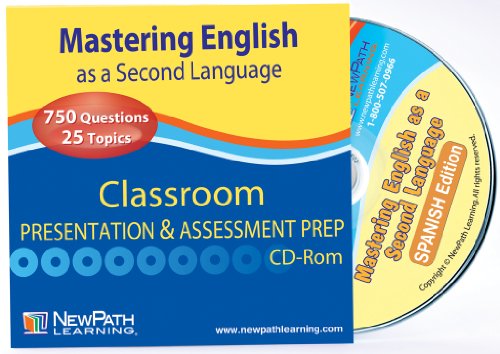 NewPath Learning Mastering English As A Second Language Spanish Interactive Whiteboard CD-ROM, Site License, Grade 1-6