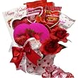 Heart To Heart Valentines Day Gift Basket of Chocolate and Treats