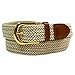 Luxury Divas Two-Tone Braided Elastic Stretch Tipped Belt