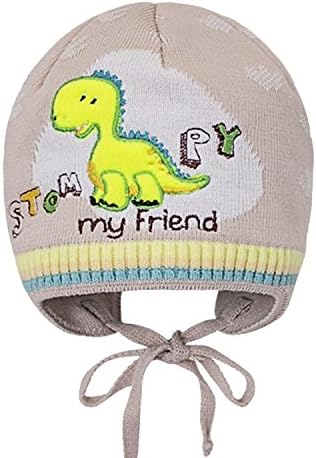 PriKinder Girls' Warm Spring Autumn Ear Flap Peruvian Hat, 9/17m, Beige