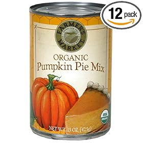 Farmer's Market Foods, Organic Canned Pumpkin Pie Mix, 15-Ounce Cans (Pack of 12)