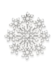 Sterling Silver CZ Snowflake Slide