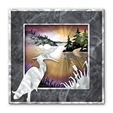 IMAGE OF Metallic Herring Abstract Landscape Metal Wall Art, Bird Wall Sculpure, Contemporary Wall Décor