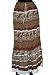 Womens Bohemian Brown Floral Printed Girls Comfortable Gypsy Tier Skirt India
