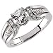 14kt White Gold Stylish Fold Over Engagement Ring (Center stone is not included)
