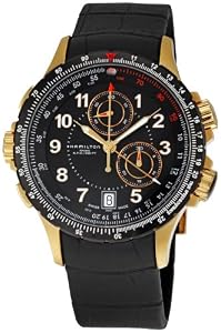Hamilton Men's H77642333 Khaki ETO Black Chronograph Dial Watch