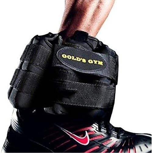 Strength Training Gold's Gym Adjustable Ankle Weights PAIR 20 Lb Wrist Arm Leg Running Exercises