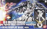 Gundam HG Rx-0 Unicorn Gundam (Unicorn Mode) 1/144 Scale Full Psycho Frame Prototype Mobile Suit w/ 1/44 Scale Head Display Base Limited Edition