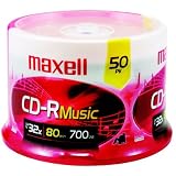 MAXELL 625156 - CDR80MU50PK Music CD-R (50-ct spindle)