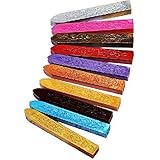 Aokbean 10pcs Colors Antique Carved Wax Sealing Sticks for Retro Vintage Wax Seal Stamp SEW01