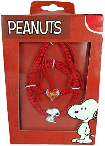 Peanuts Snoopy &amp; Woodstock Macrame Bracelet Set (2 Pieces)