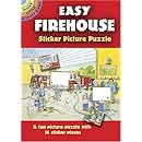 Easy Firehouse Sticker Picture Puzzle (Dover Little Activity Books)