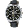 Seiko - SNDC89P2 - Montre Homme - Quartz Chronographe - Bracelet en cuir Noir