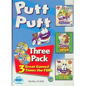 Putt Putt Three Pack: Putt-Putt Travels Through Time/Putt-Putt & Pep's Dog on a stick/Putt-Putt One-Stop fun shop